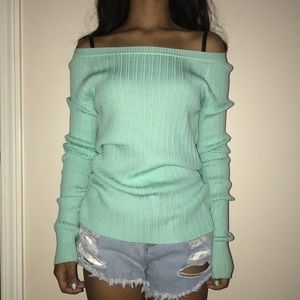 off the shoulder sweater